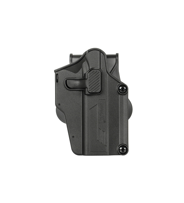 Amomax Holster Rigide Universel Noir Rotatif 360° Per-Fit