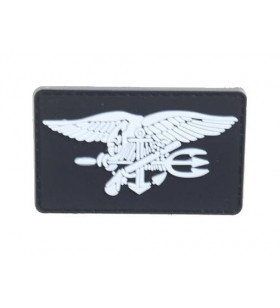 Patch PVC Navy Seals Noir/Blanc 75x50mm