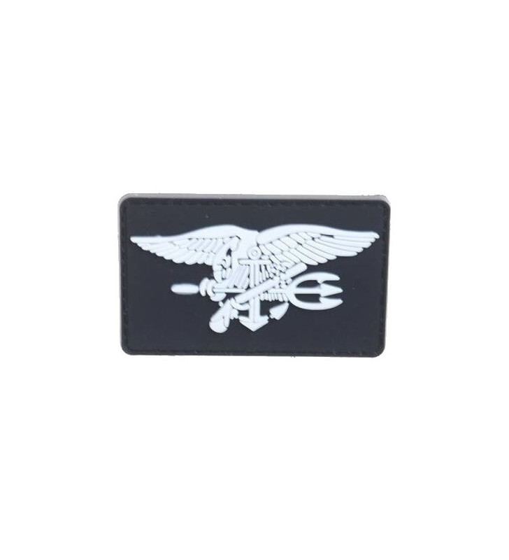 Patch PVC Navy Seals Noir/Blanc 75x50mm