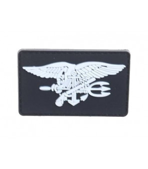 Patch PVC Navy Seals Noir/Blanc 75x50mm