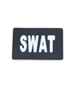 ACM Patch PVC SWAT Blanc/Noir 75x50mm