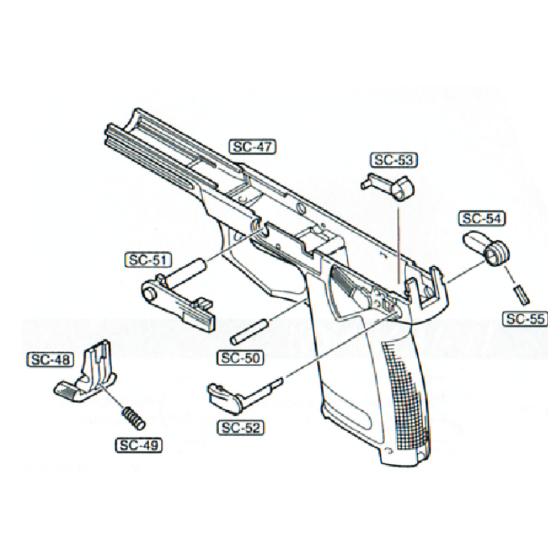 ASG / STTI Frame Complète ABS MK23 GNB Part:SC-47...