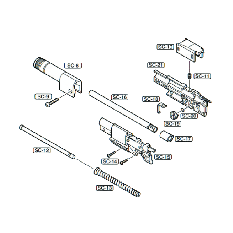 ASG / STTI Canon & Bloc Hop-Up Complet MK23 GNB Part:SC-08...