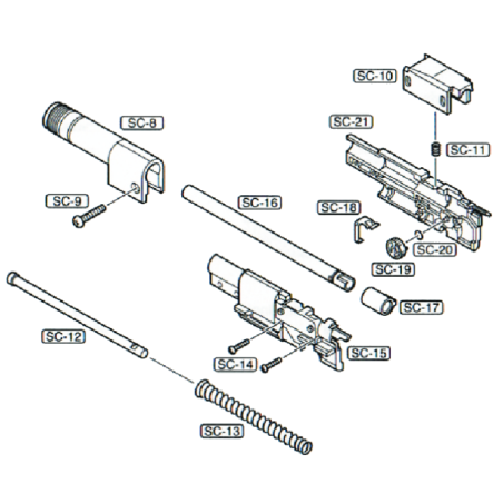 ASG / STTI Canon & Bloc Hop-Up Complet MK23 GNB Part:SC-08...