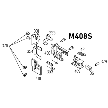 KWA Contacteur Complet QRF / Ronin AEG Part-M408S