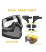 WoSport Pilot Mask (Steel mesh version) - Black