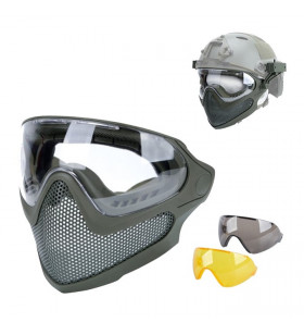 WoSport Pilot Mask (Steel mesh version) - OD