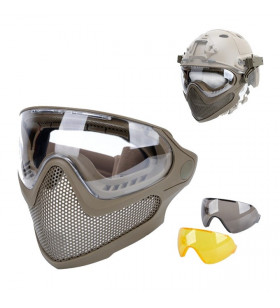 WoSport Pilot Mask (Steel mesh version) - Tan