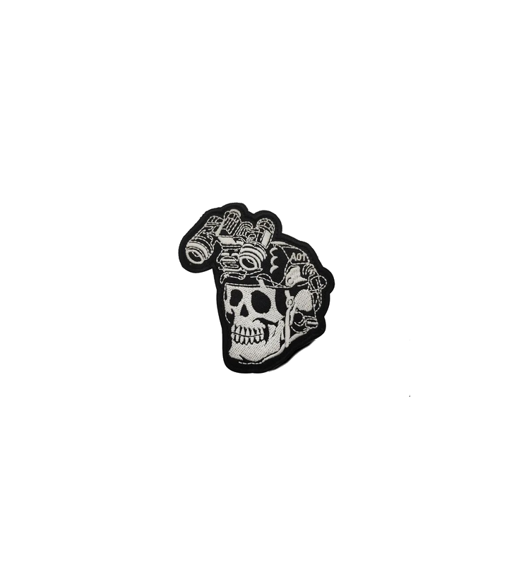 ACM Patch Brodé Groupe Type:F. Skull NVG Noir/Blanc 85x80mm