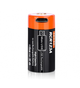 ACM CR123A 3.7V 650Mah Rechargeable Micro USB