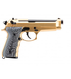 WE M9 Eagle V2 Gold Semi et Full Auto Gaz 25BBs 1J