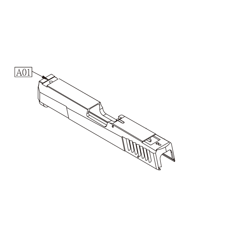 KWC Slide Taurus 24/7 G2 GBB Co2 Métal Noir Part-A01 (210520/210529)