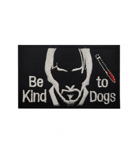 ACM Patch Brodé Be Kind To Dogs John Wick Bk/Wh 80x50mm