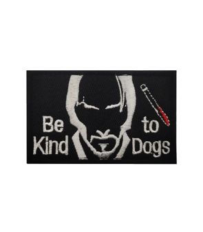 ACM Patch Brodé Be Kind To Dogs John Wick Bk/Wh 80x50mm