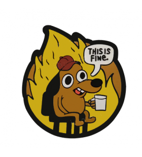 ACM Patch PVC This is Fine Jaune/Orange 80x80mm