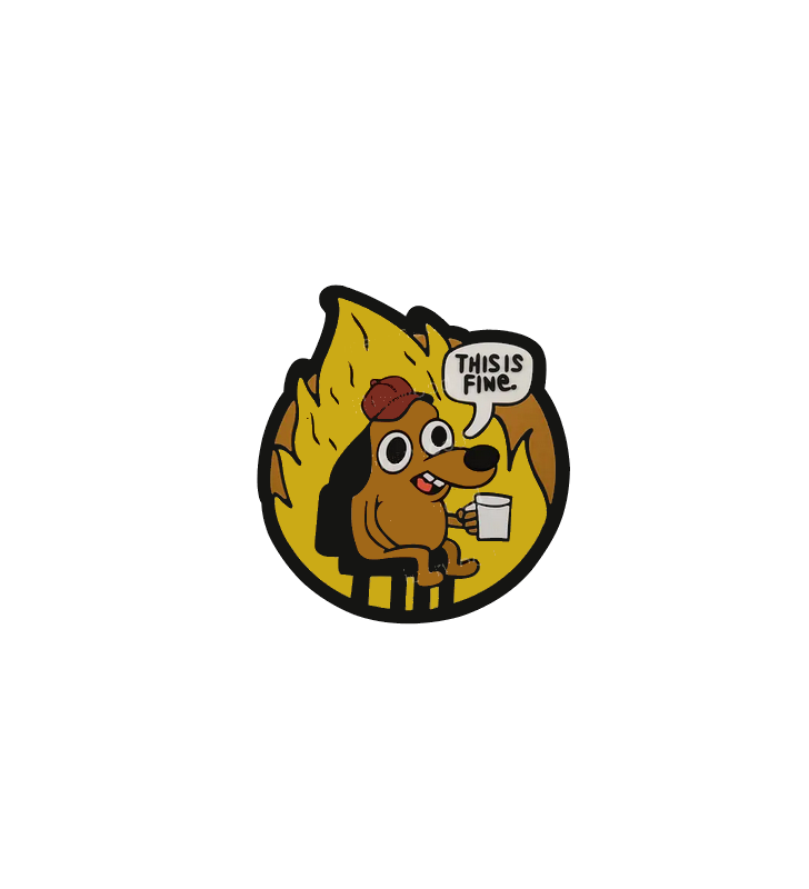 ACM Patch PVC This is Fine Jaune/Orange 80x80mm