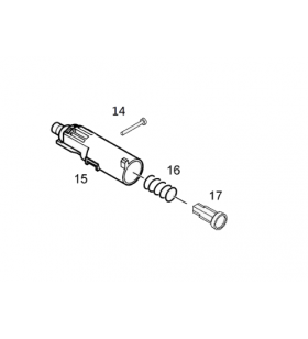 KJW Nozzle / Cylinder Valve 1911- Hi-Capa Co2 GBB Part-14 à 17