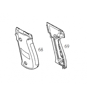 KJW Plaquette / Grip ( Left&Right) KP-01 P226 Part:68-69