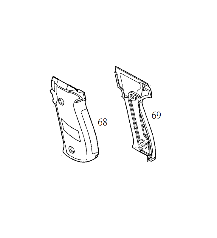 KJW Plaquette / Grip ( Left&Right) KP-01 P226 Part:68-69