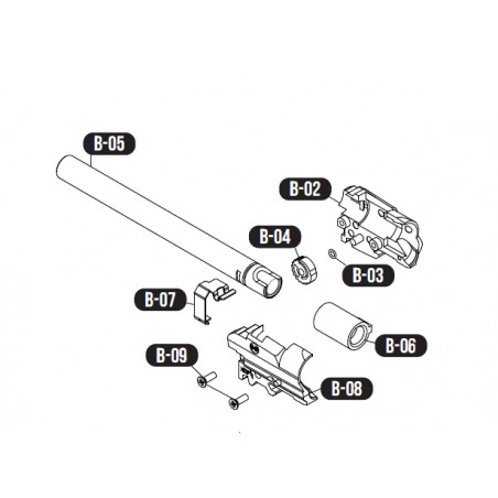 VFC Glock Set Inner Barrel G17 Part:B-02 à B-09 (340510)