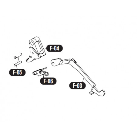 VFC Trigger Glock GBB Part: F-03 à F-06 (340511,340510)