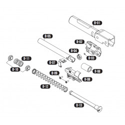 VFC Glock Set Inner Barrel G17 Part:B-02 à B-09 (340510)