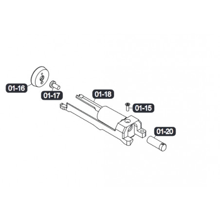 VFC H&K45CT Blowback Housing GBB Part: 01-15,16,17,18,20