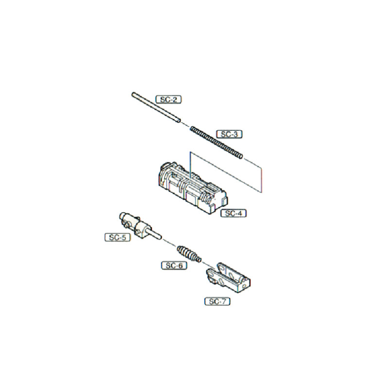 ASG / STTI Nozzle & Housing Complet MK23 GNB Part:SC-04...