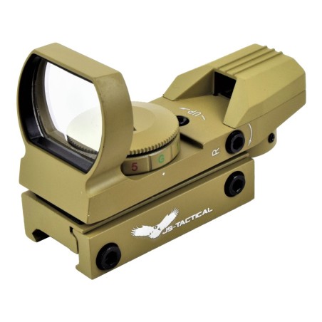 JS Tactical Red Dot Tan Multi-Réticules:Rouge/Vert