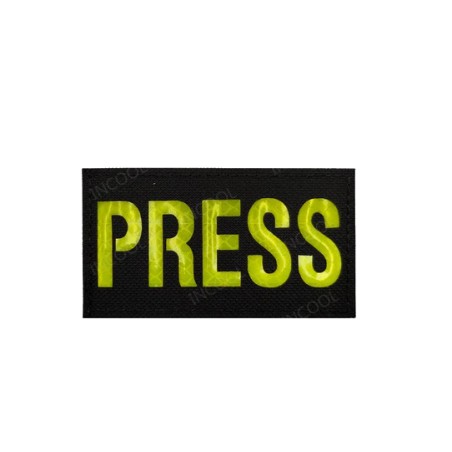 Patch Press PVC Noir/Jaune Infrarouge 90x50mm