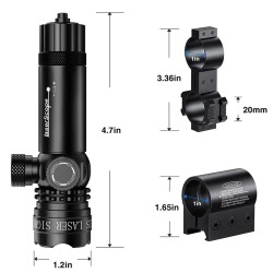 ACM Laser Vert + Contacteur déporté + 2 Montages Canon/Rail Bk 120mm