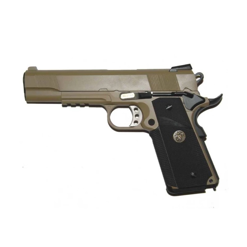 WE 1911 MEU SOC Rail Tan Gaz 15BBs 1J