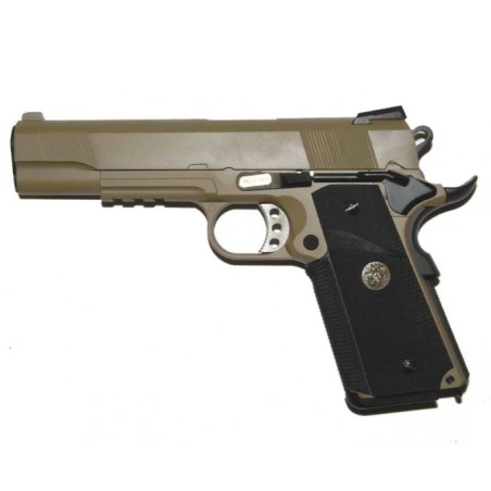 WE 1911 MEU SOC Rail Tan Gaz 15BBs 1J