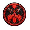 Patch PVC Deadpool Rouge / Noir 80mm