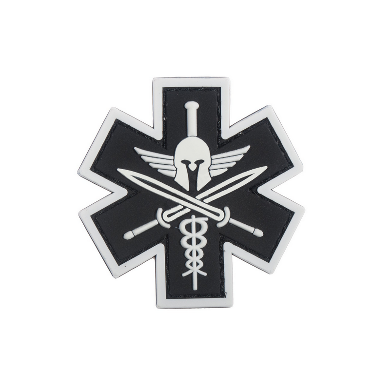 Delta Armory Patch Medic Tactical PVC Noir/Blanc 60x60mm