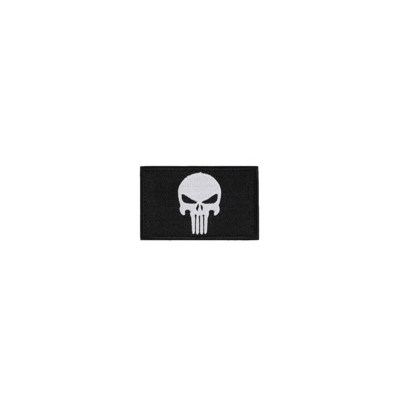 ACM Patch Brodé Punisher Noir/Blanc 80x50mm