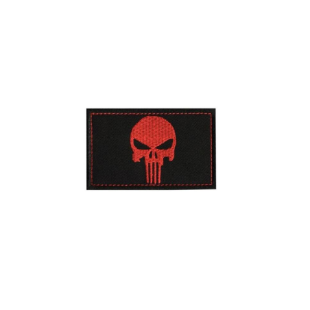 ACM Patch Brodé Punisher Noir/Rouge 80x50mm