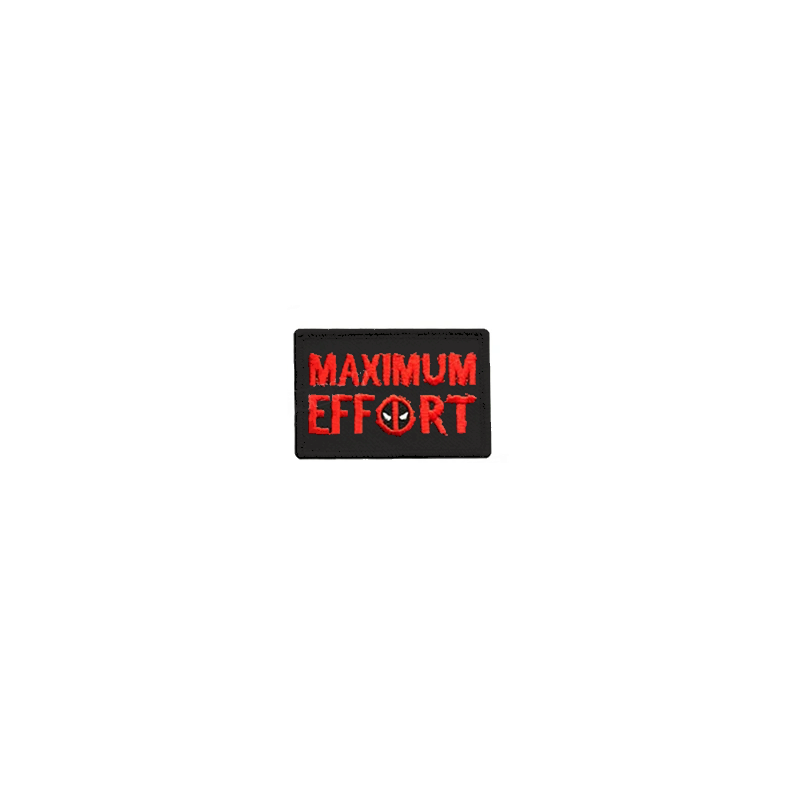 ACM Patch Brodé Deadpool Maximum Effort Noir/Rouge 80x50mm