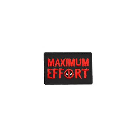 ACM Patch Brodé Deadpool Maximum Effort Noir/Rouge 80x50mm