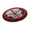 JTG Patch PVC Deathpool Skull Rubber Bk/Red/Wh 60mm