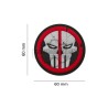 JTG Patch PVC Deathpool Skull Rubber Bk/Red/Wh 60mm