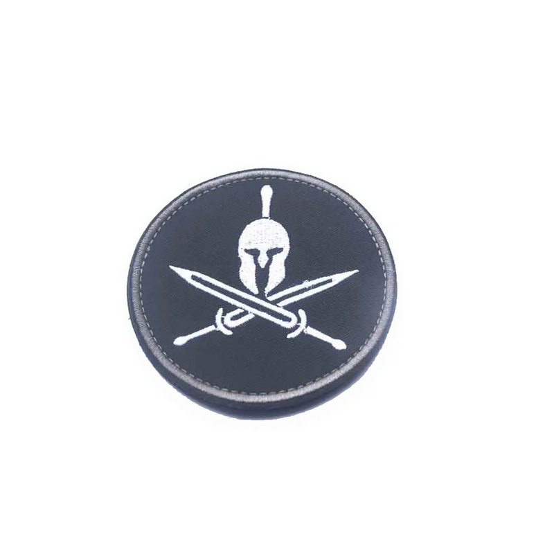 ACM Patch Brodé Spartan Bk/Gr/Wh 75mm