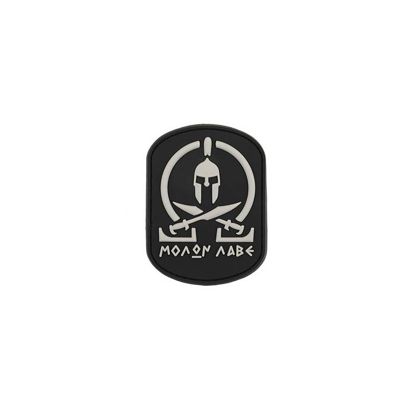 Kyou Patch PVC Molon Labe Bk/Grey 70x50mm