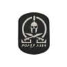 Kyou Patch PVC Molon Labe Bk/Grey 70x50mm