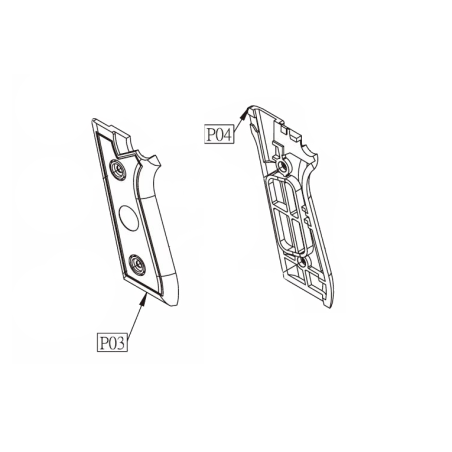 KWC Plaquettes Taurus PT99 Co2 Noir Ref:210508 Part: P03/P04