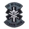 ACM Patch Brodé Do No Harm/Do Know Harm Gris/Noir 100x70mm