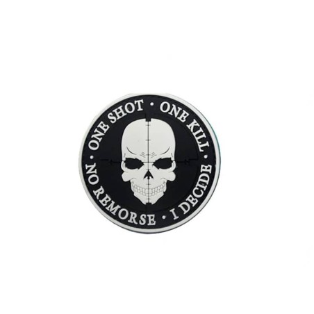 ACM Patch PVC One Shot . One Kille Blanc/Noir 80mm