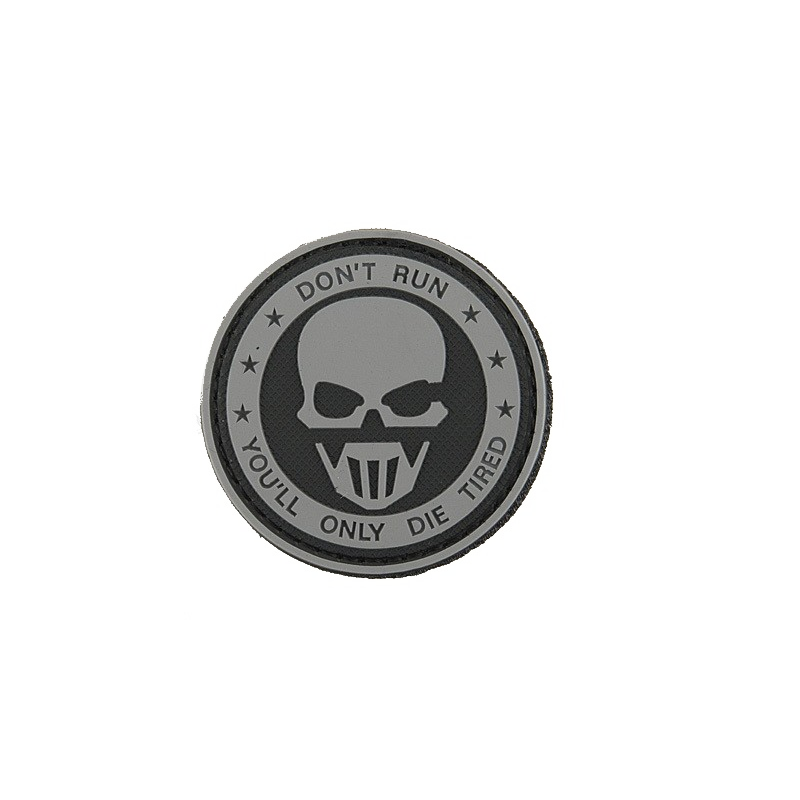 ACM Patch PVC Don't Run. Gris/Noir 60mm