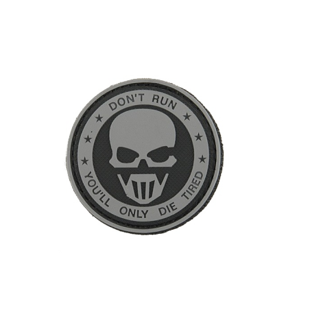 ACM Patch PVC Don't Run. Gris/Noir 60mm