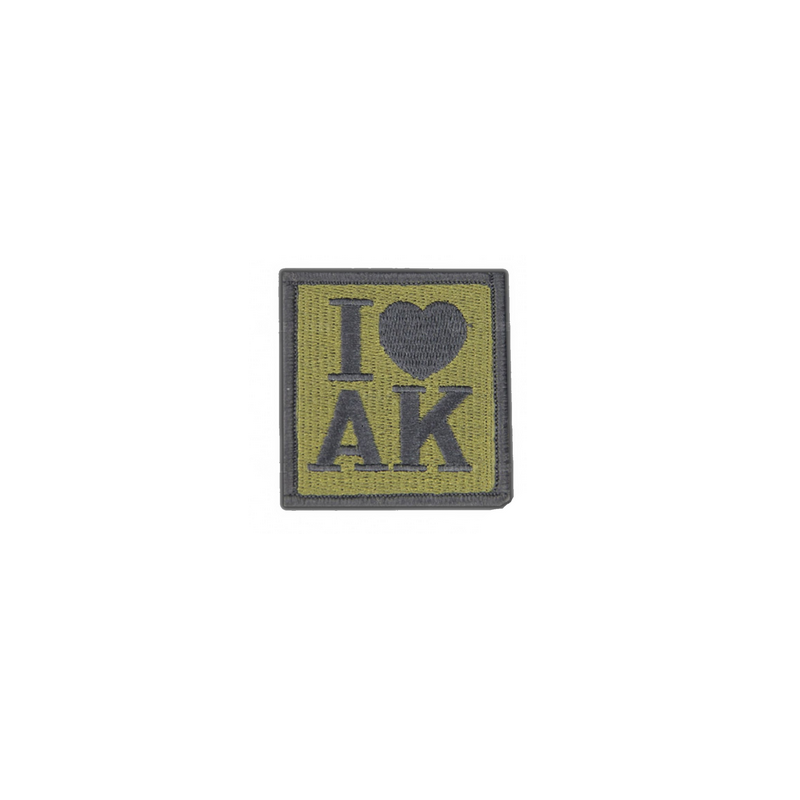 ACM Patch Brodé I Love AK Vert/Noir 60x60mm